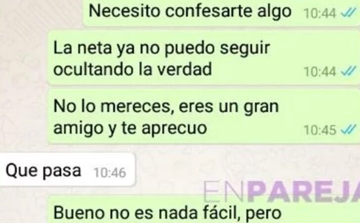 Le cuenta a su amigo que su esposa se está metiendo con otro, pero la conversación no termina ahí