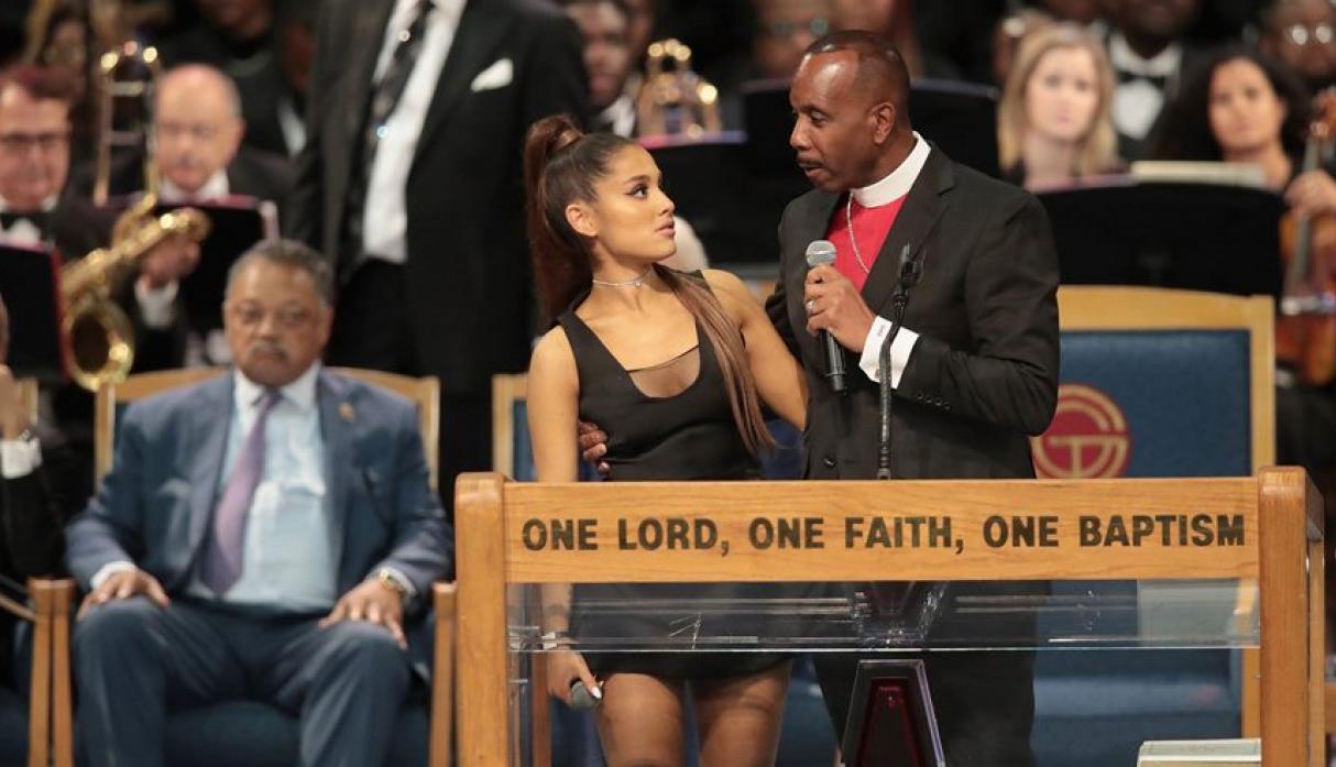 ¿Ariana Grande fue víctima de acoso en funeral de Aretha Franklin?