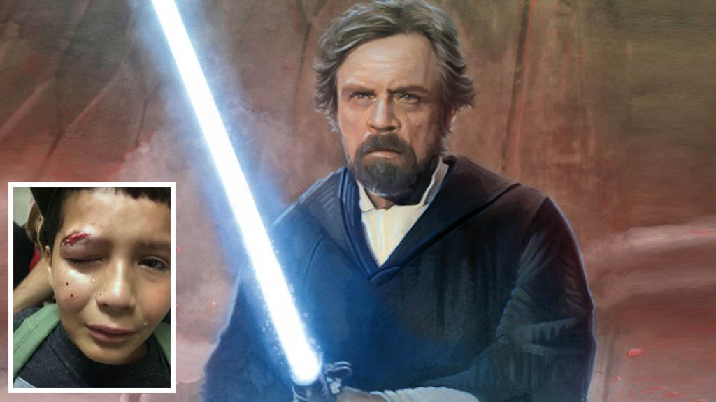 Luke Skywalker nombra caballero Jedi a un niño que sufrió bullying