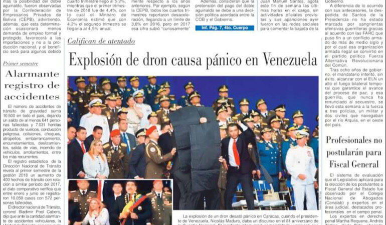 El diario – Bolivia – 5 de Agosto de 2018