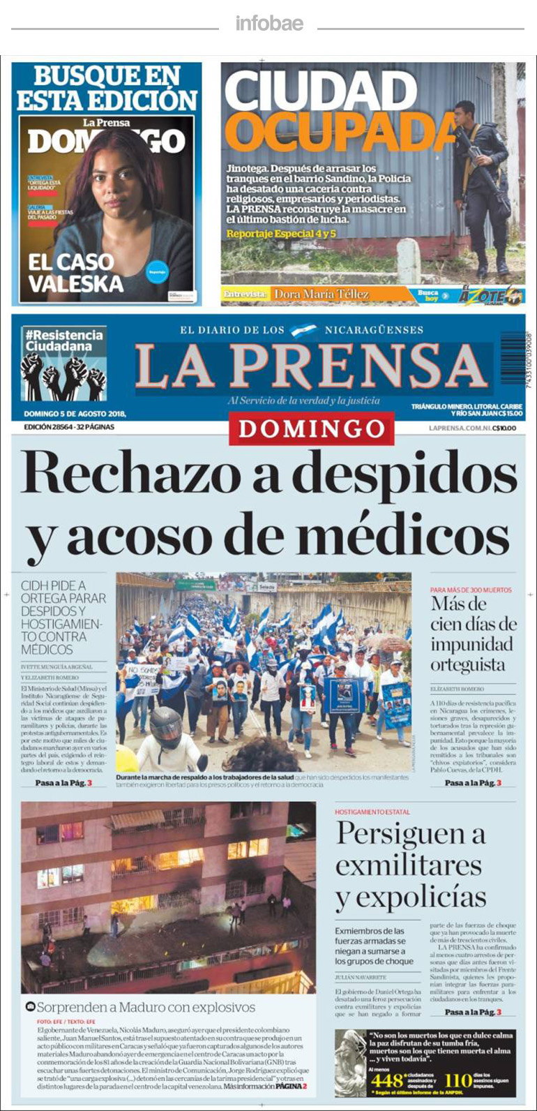 La prensa – Nicaragua – 5 de Agosto de 2018