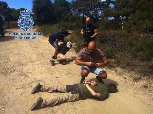 La policía arresta a Jos Brech en las montañas cerca de Barcelona (Policía Nacional española)