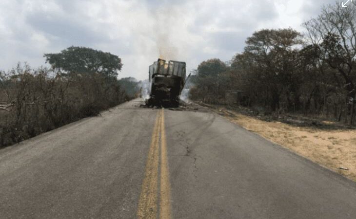 Cinco integrantes de una familia mueren calcinados en choque