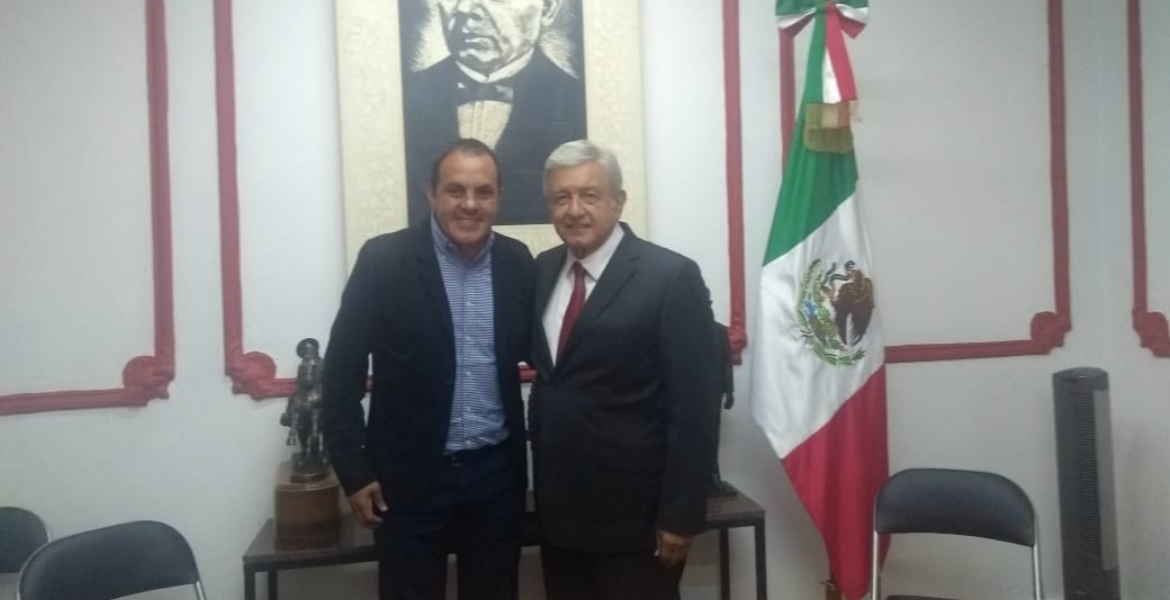 Cuauhtémoc Blanco habla con López Obrador sobre seguridad en Morelos