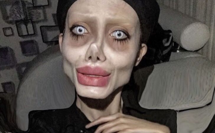 Imita a Angelina con cirugías y Photoshop. Varios montaron en cólera al ver su última transformación