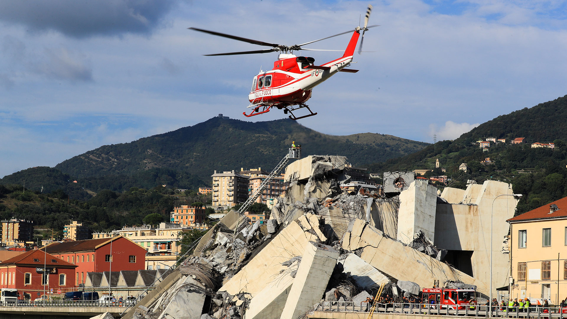 Imágenes de devastación luego de la tragedia.