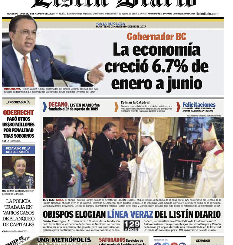 Listín Dominicana 2 de agosto de 2018 |
