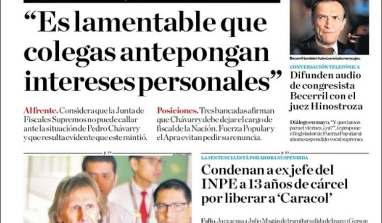 El Comercio, Perú, 2 de agosto de 2018