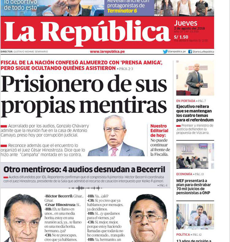 La República Perú 2 de agosto de 2018 |