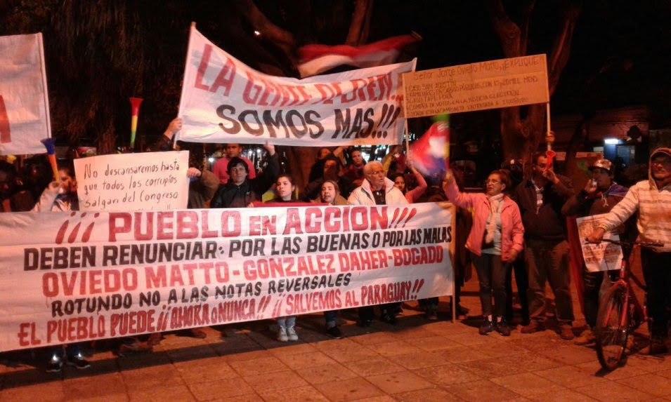 Protestas en Paraguay.