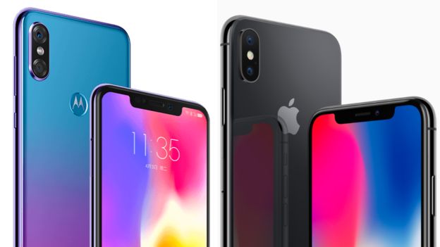 Motorola, sin ideas, presenta copia exacta del iPhone X con su “P30”