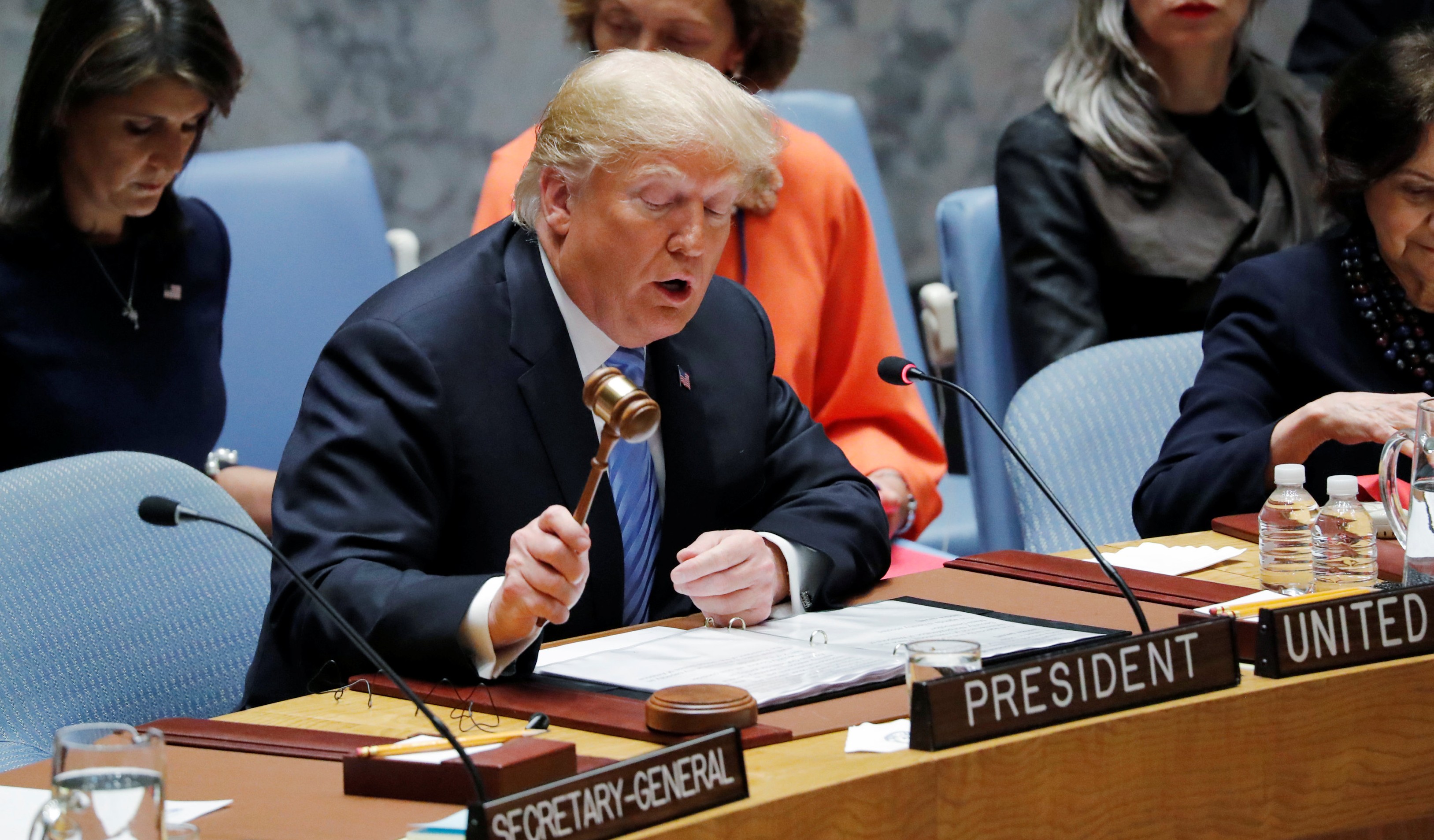 Trump presidió el Consejo de Seguridad de la ONU (REUTERS/Carlos Barria)