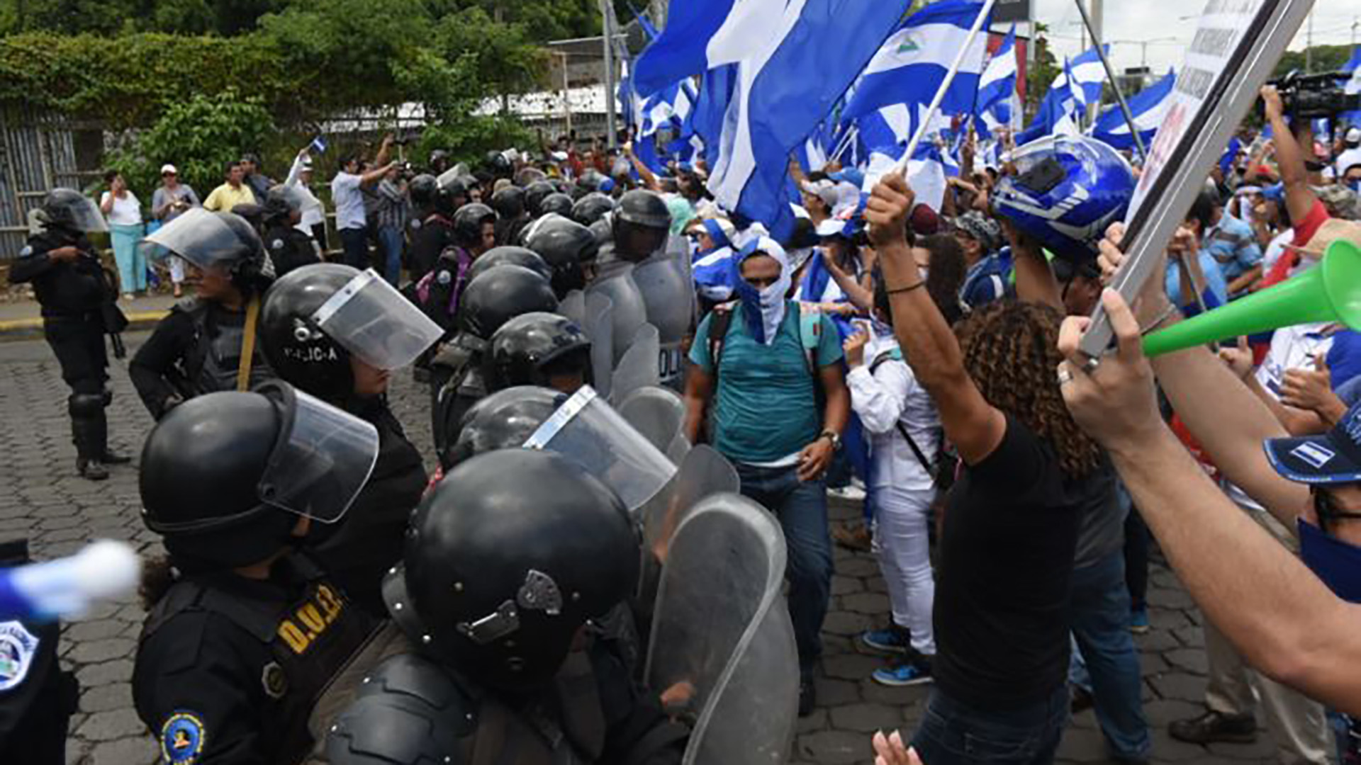 Miles de manifestantes se movilizaron durante la “Marcha de las banderas”