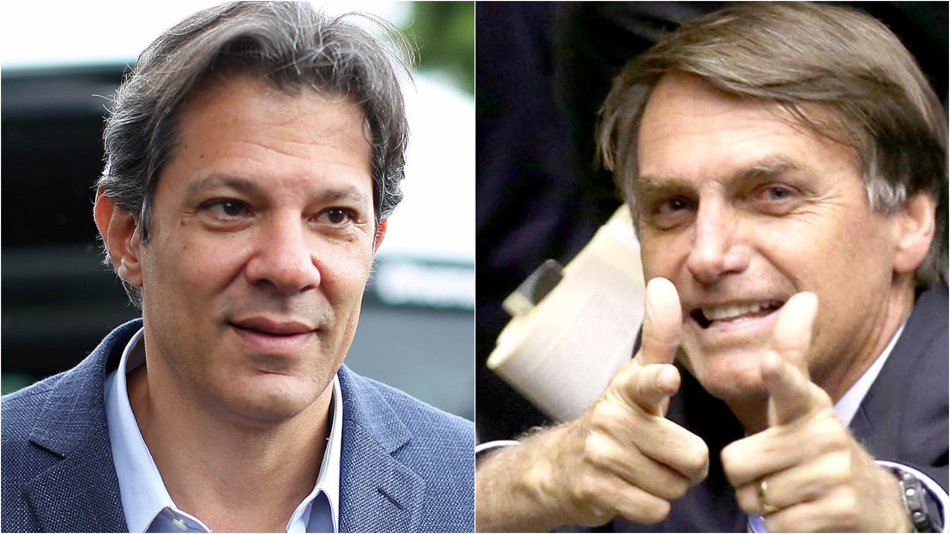 Fernando Haddad y Jair Bolsonaro