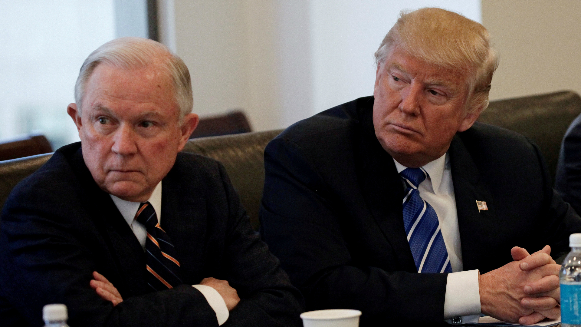 Jeff Sessions y Donald Trump