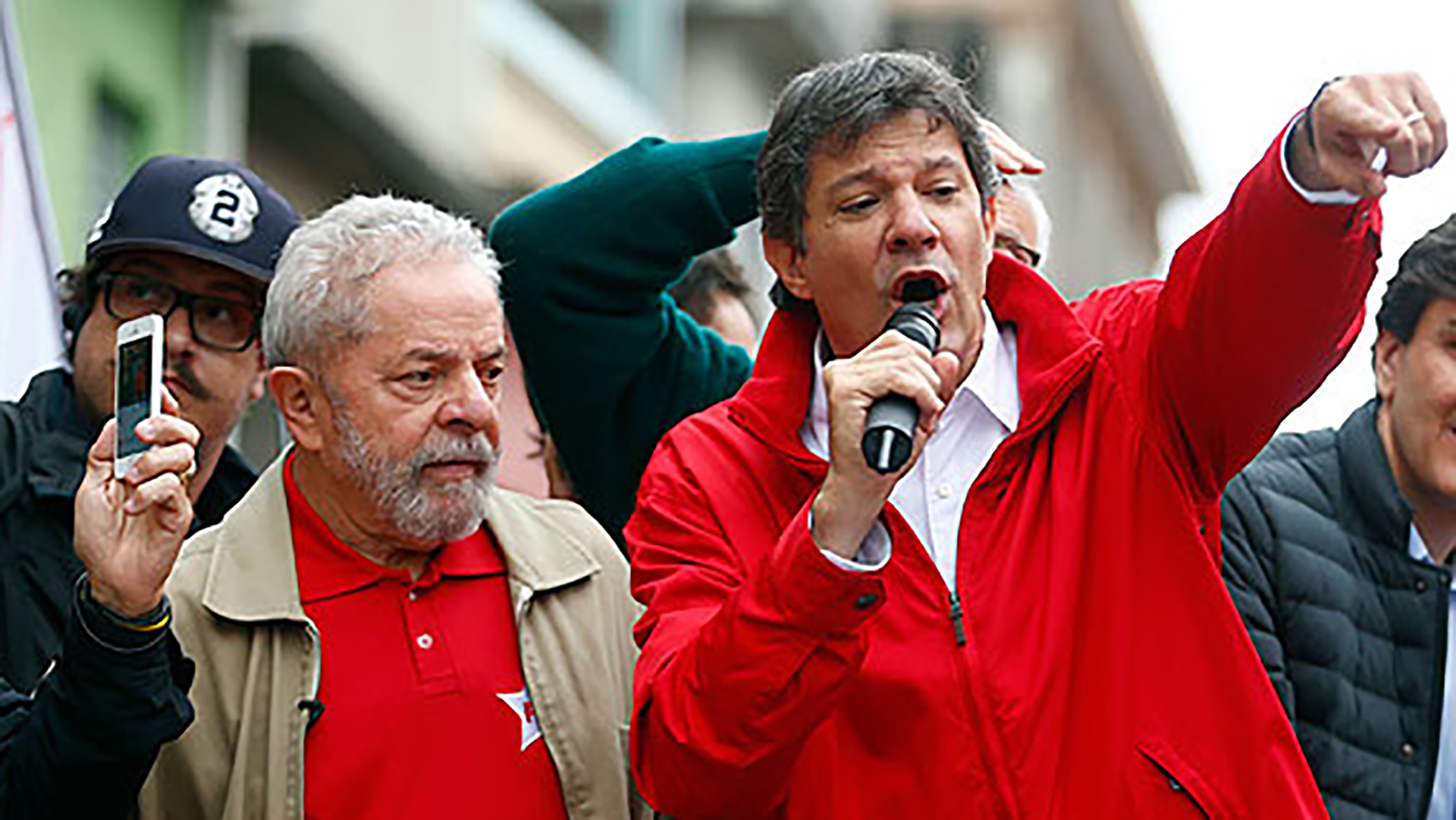 Lula da Silva junto a Fernando Haddad