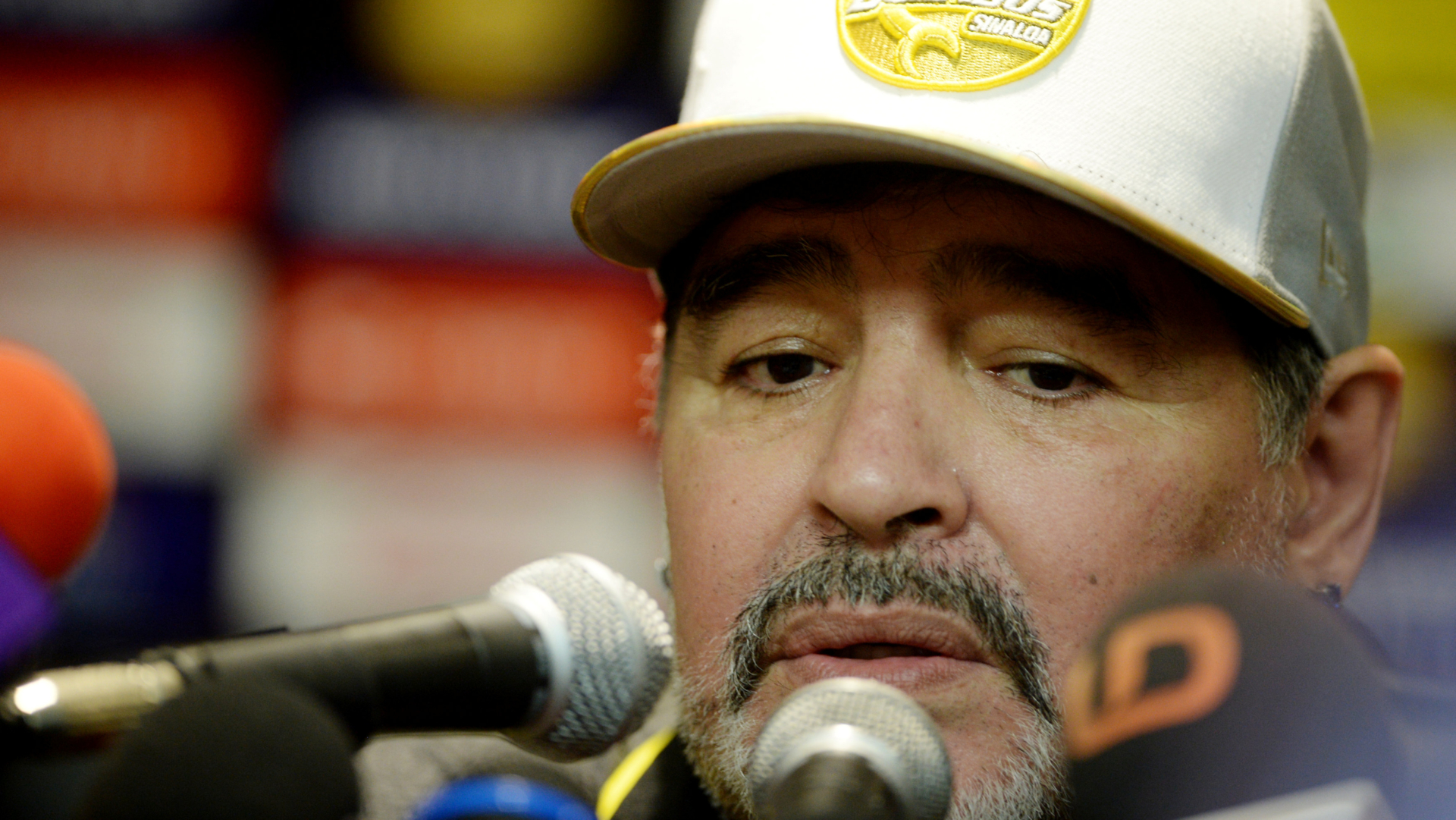 Diego Maradona durante la rueda de prensa. (Reuters)