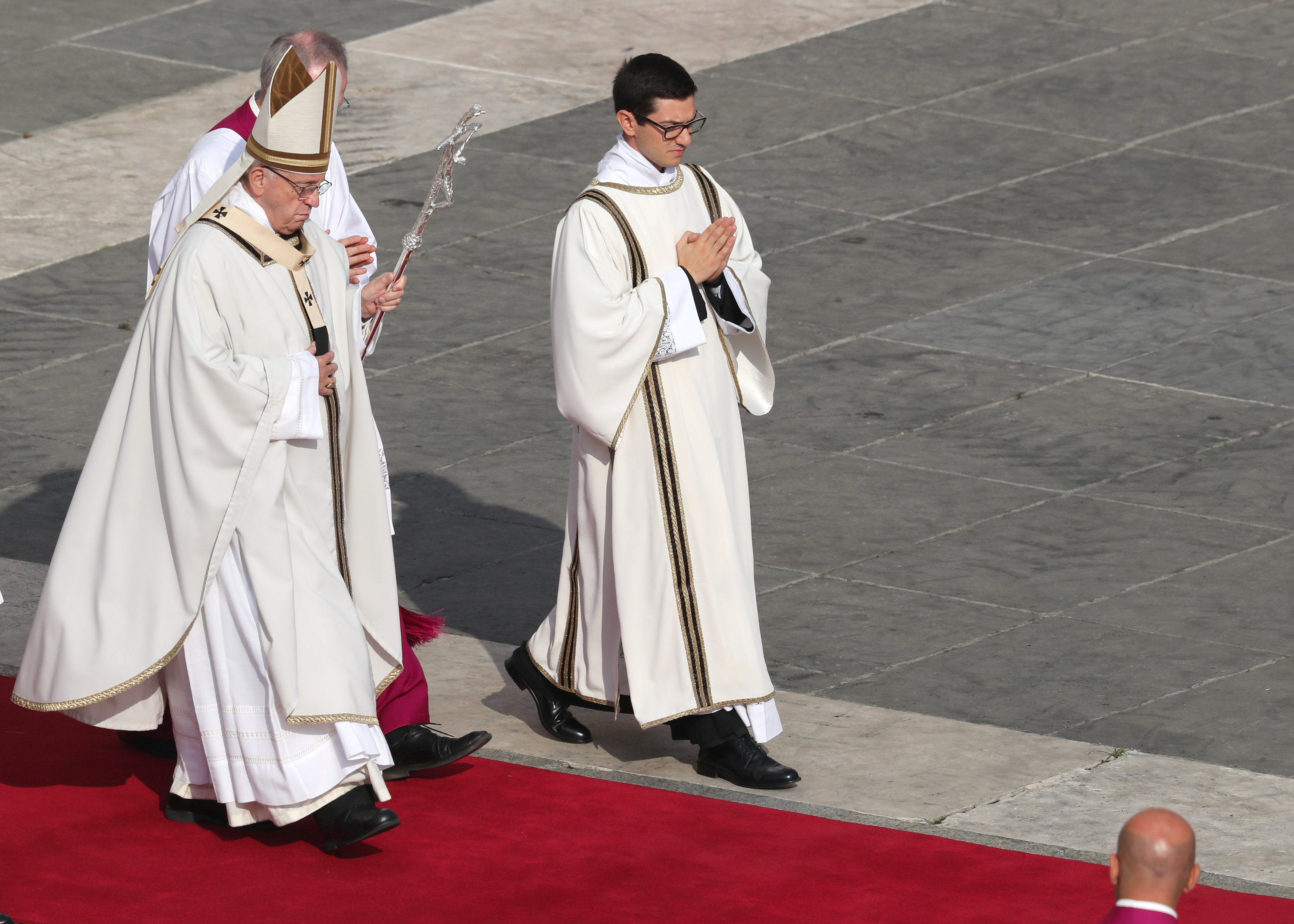 El papa Francisco durante la ceremonia. REUTERS/Alessandro Bianchi