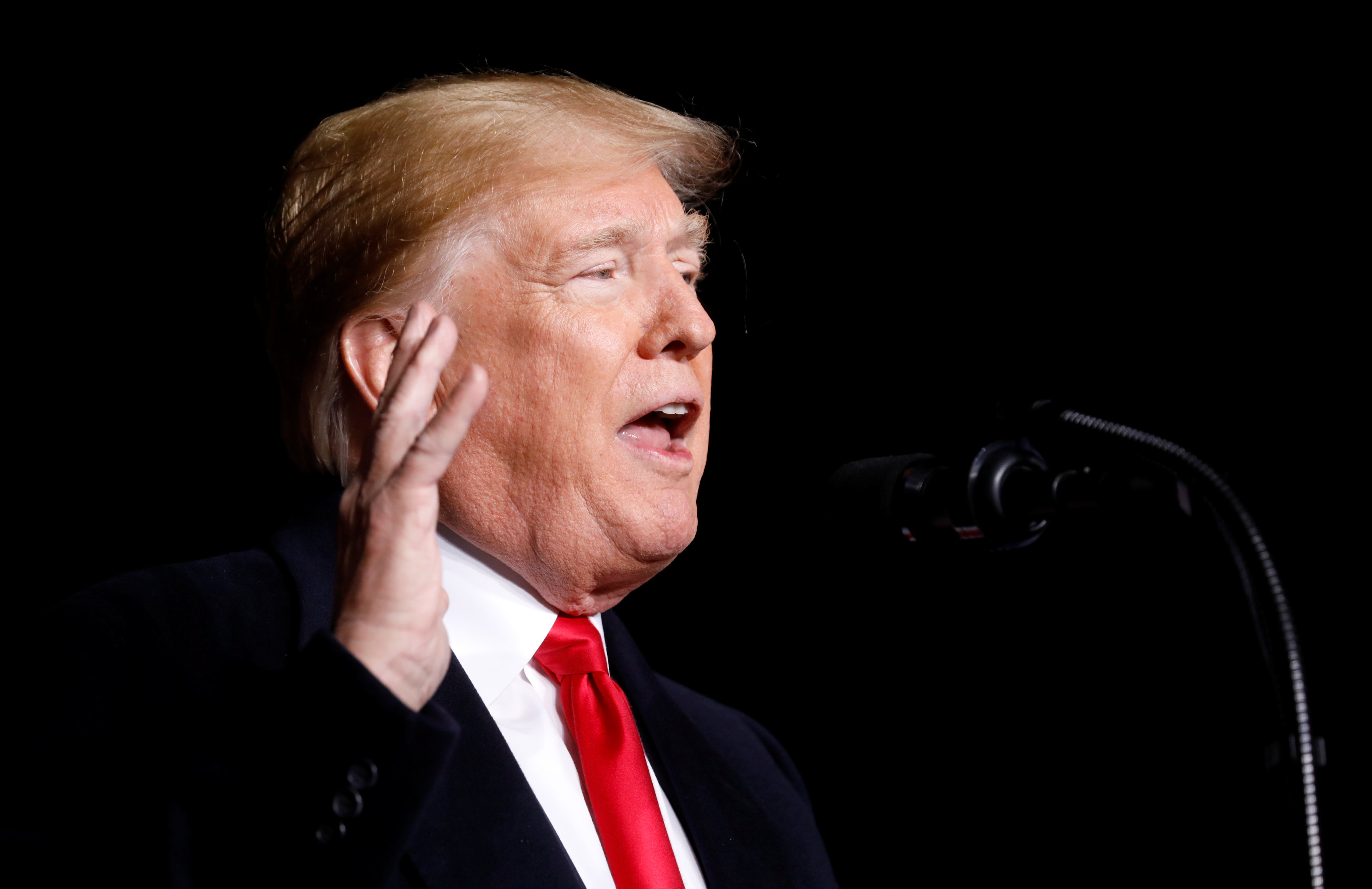 Donald Trump durante un acto en Mosinee, Wisconsin (REUTERS/Kevin Lamarque)