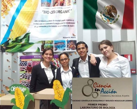 Bióloga de la Universidad Michoacana y alumnos de secundaria ganan premio de Ciencia en España
