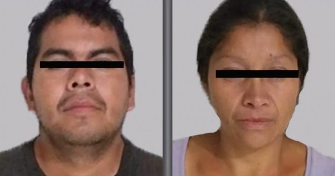 La pareja detenida en la colonia de Ecatepec.