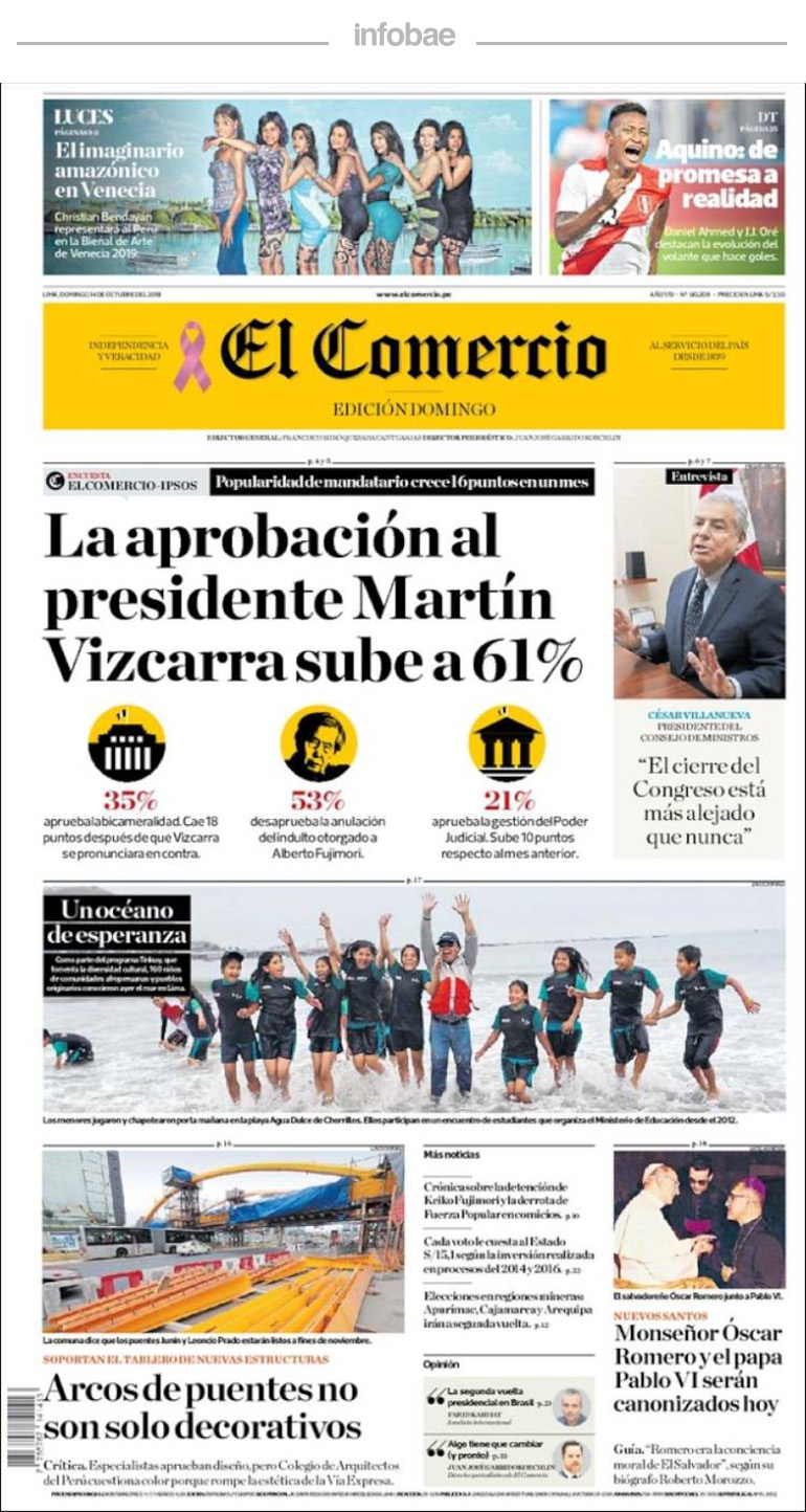 El comercio – Peru – 14 de Octubre de 2018