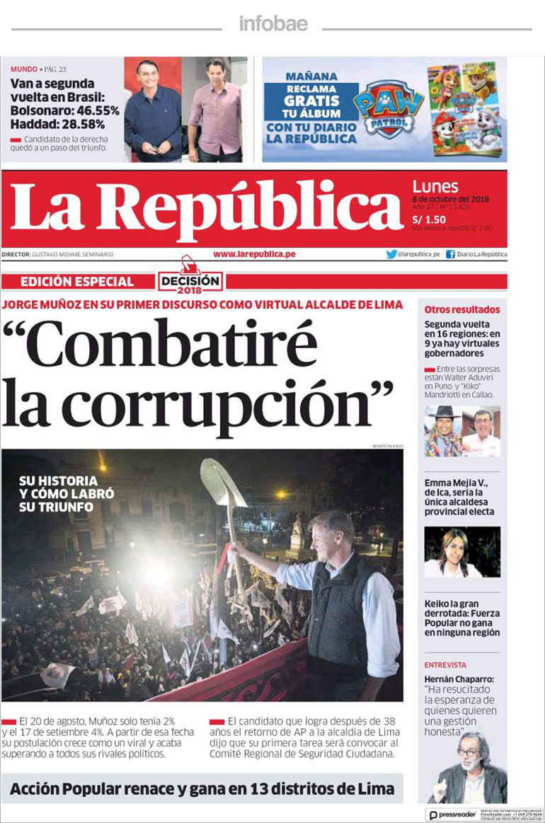 La republica – Peru – 8 de octubre de 2018