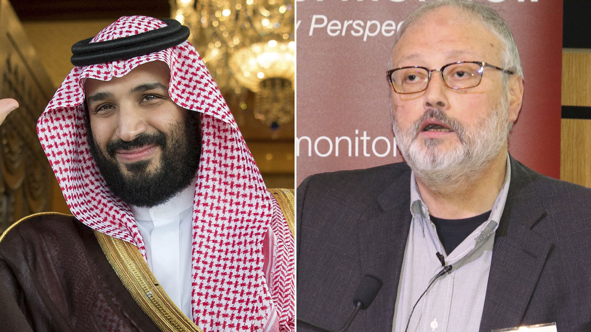 Mohammed Bin Salman y Jamal Khashoggi.