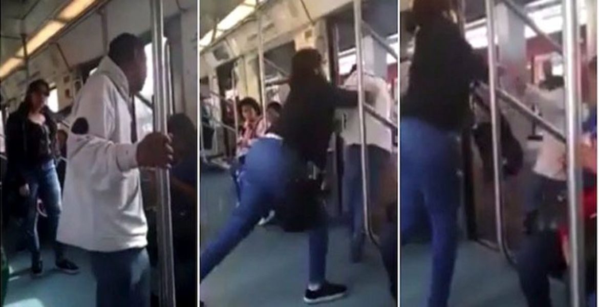 Mujer saca del metro violentamente a supuesto invidente que acosaba a las pasajeras