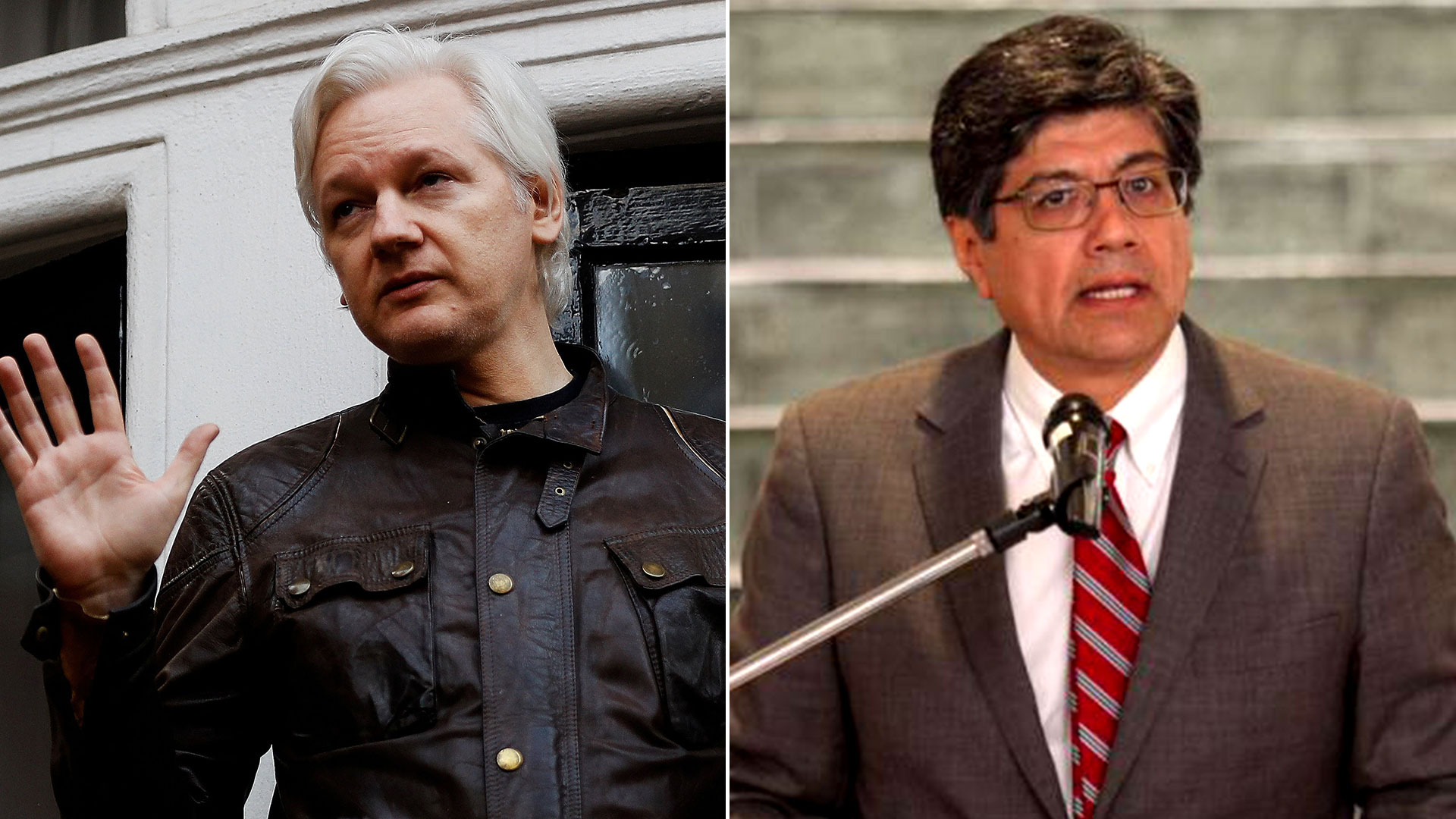 Julian Assange y José Valencia