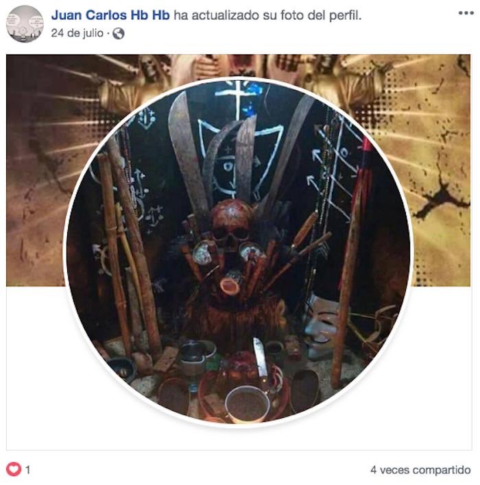 Imágenes del Facebook del asesino.