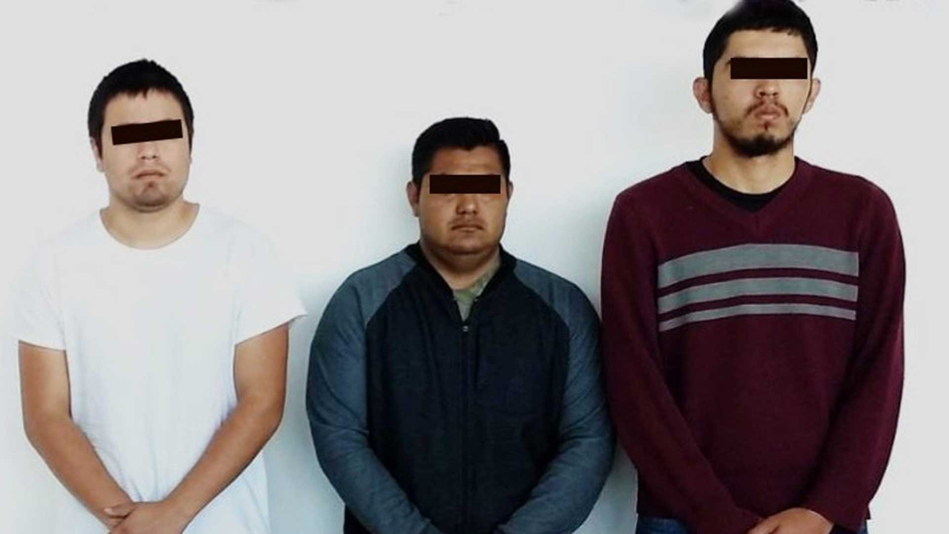 Los tres compañeros de escuela que habrían asesinado al universitario en Puebla (Fotos: Fiscalía de Puebla)