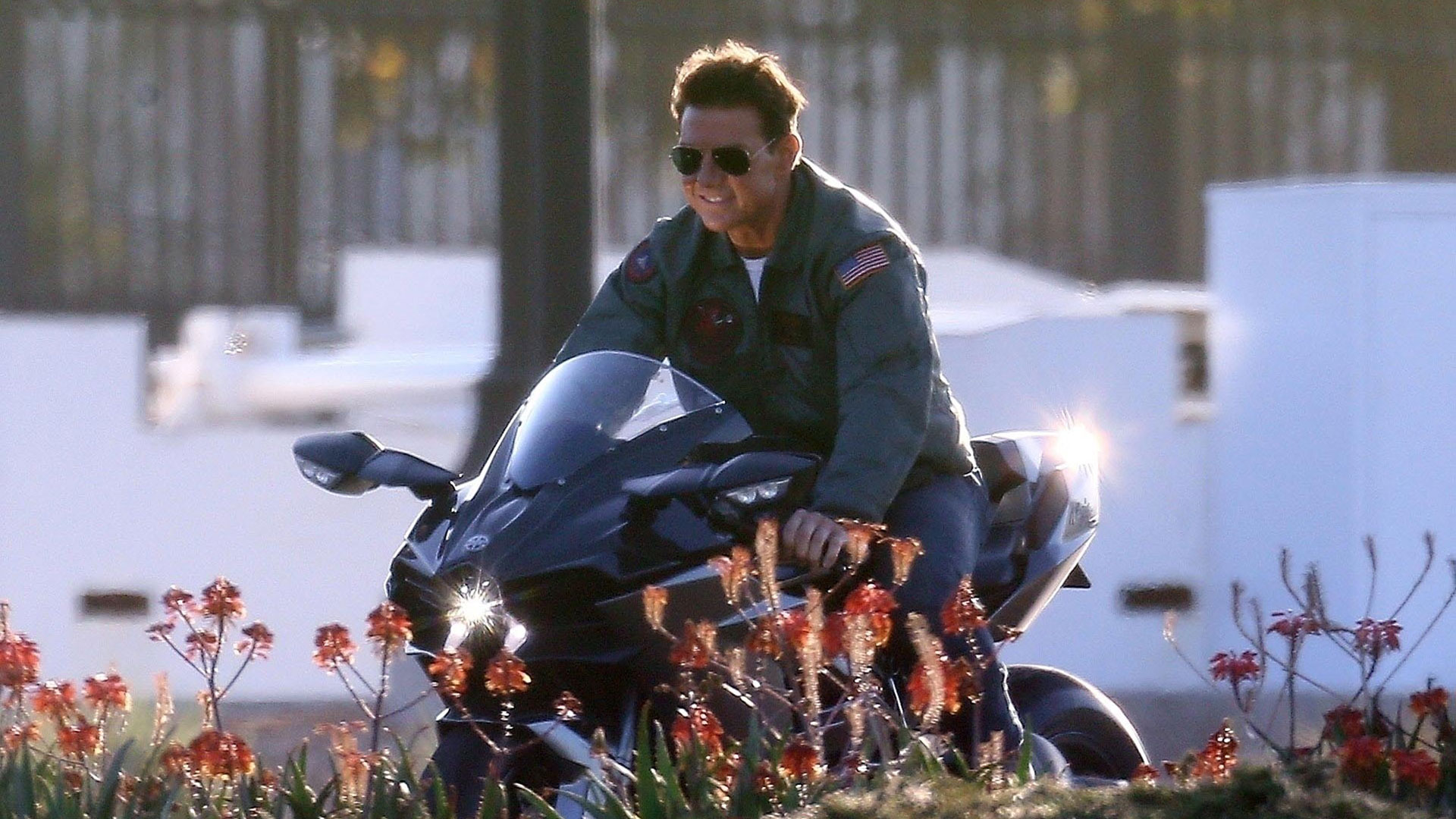 Tom Cruise en el set de rodaje de la secuela de “Top Gun” en San Diego, California (Grosby Group)