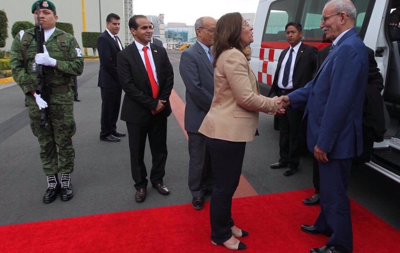 Aterriza el presidente de la República Árabe