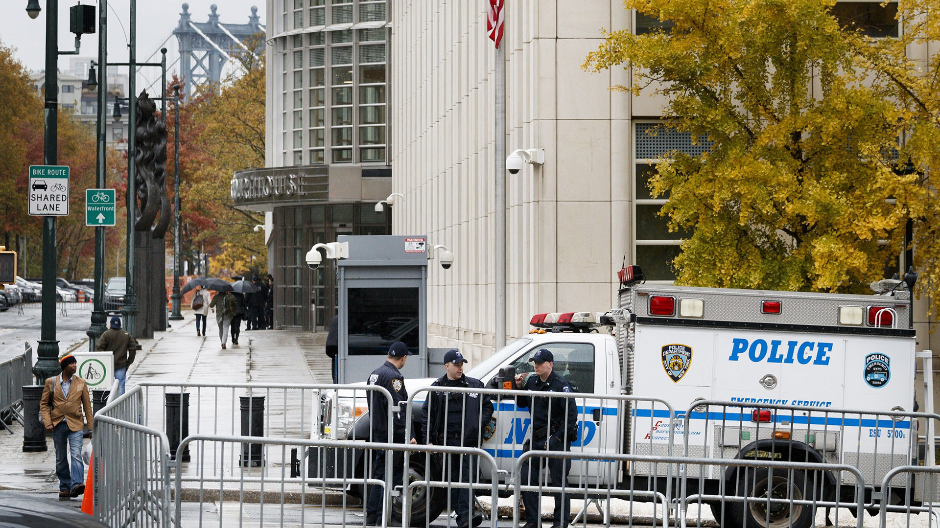 La Corte de Brooklyn, en Nueva York, donde se desarrolla el juicio contra Guzmán Loera (Foto: EFE/ Justin Lane)