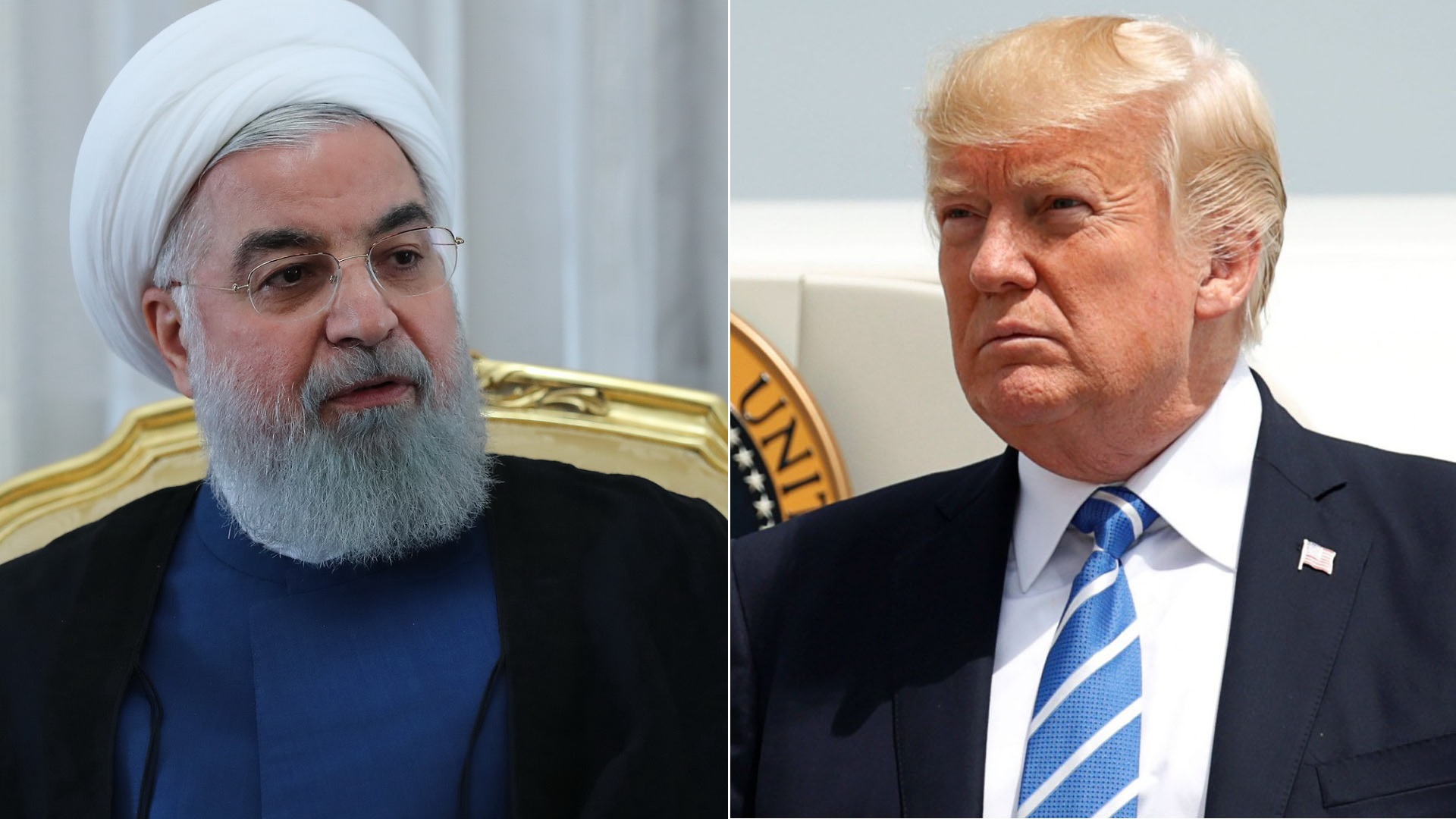 Hassan Rohani y Donald Trump.