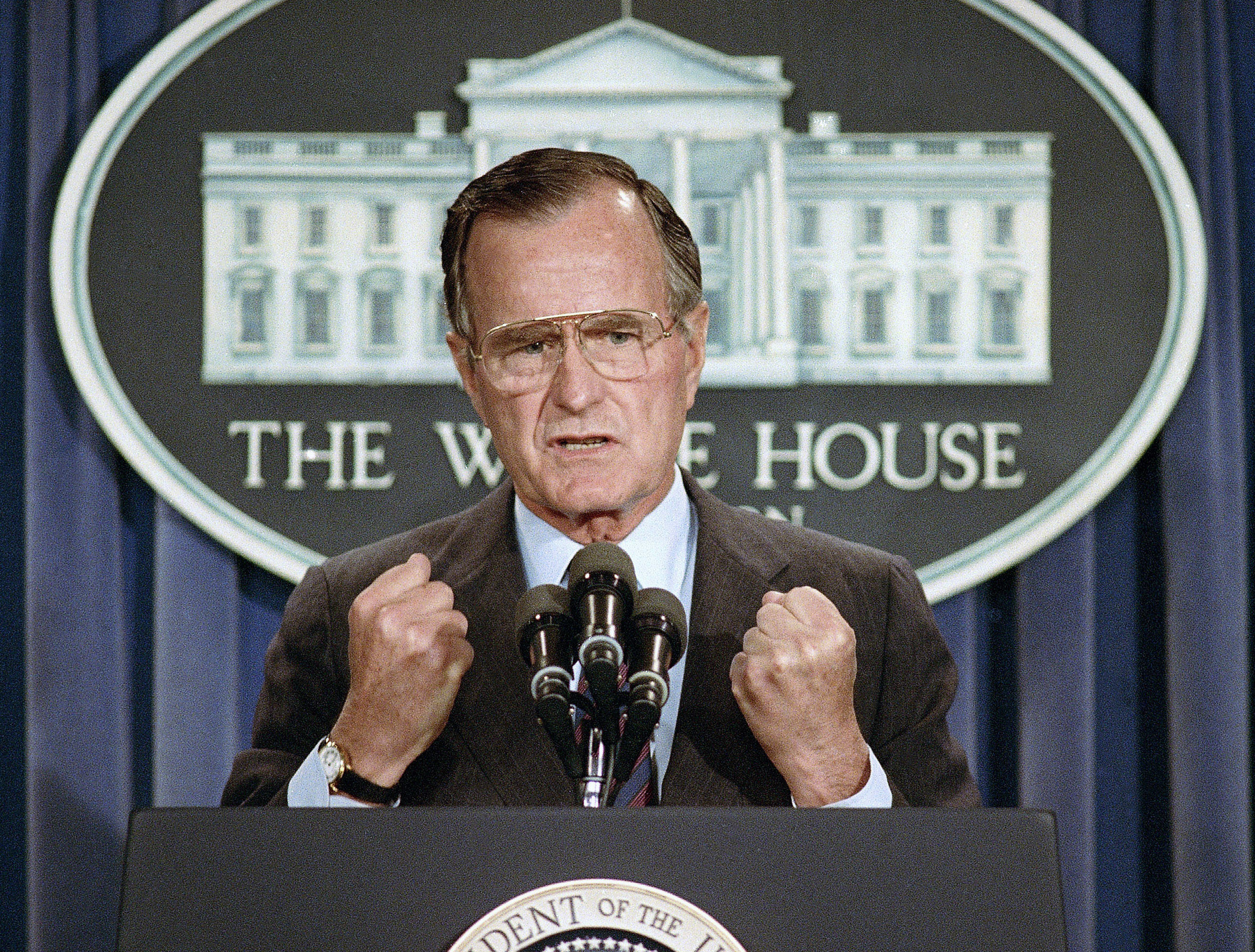 George H.W. Bush. (AP Photo/Marcy Nighswander, File)