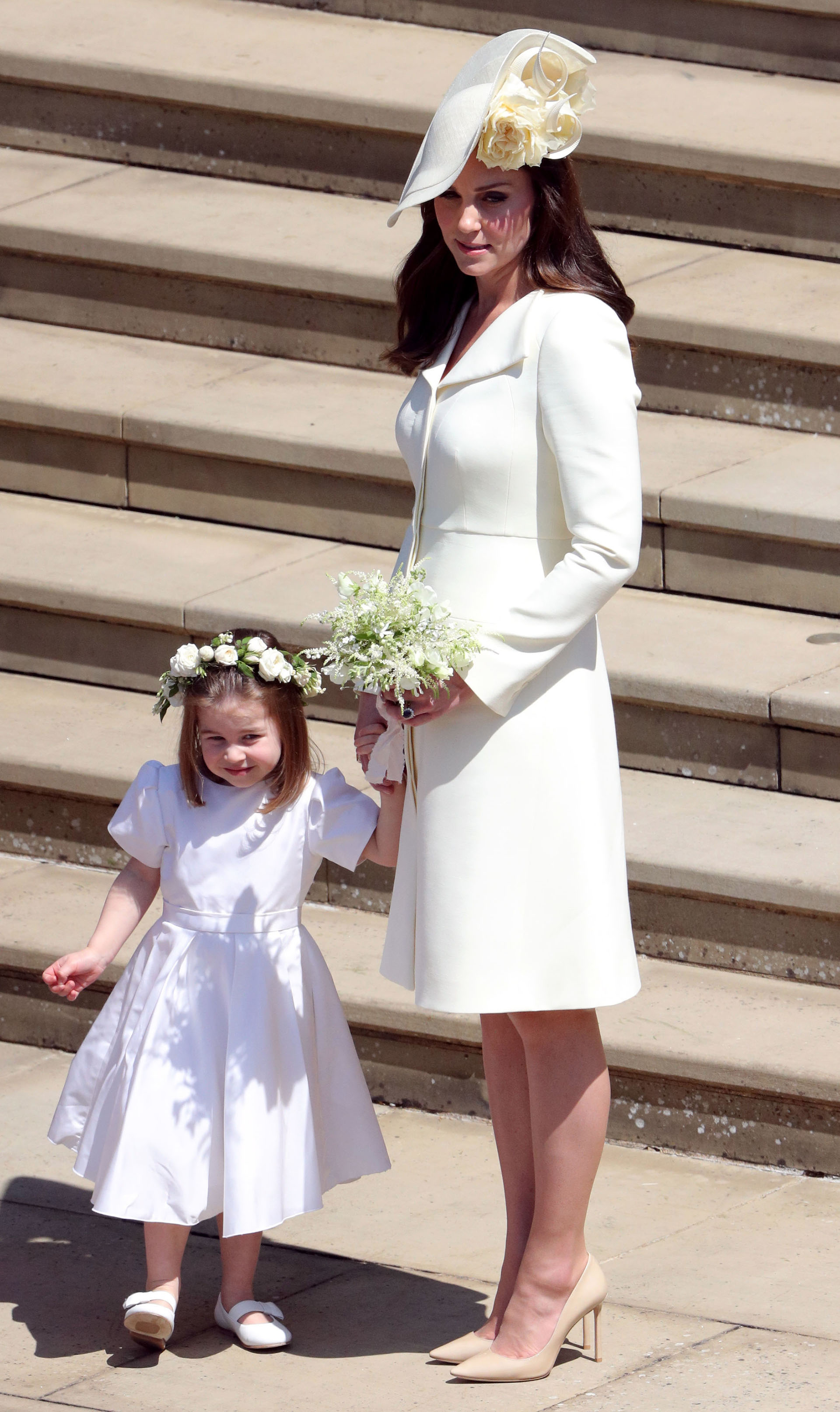 Kate Middleton con su hija Charlotte (AFP)