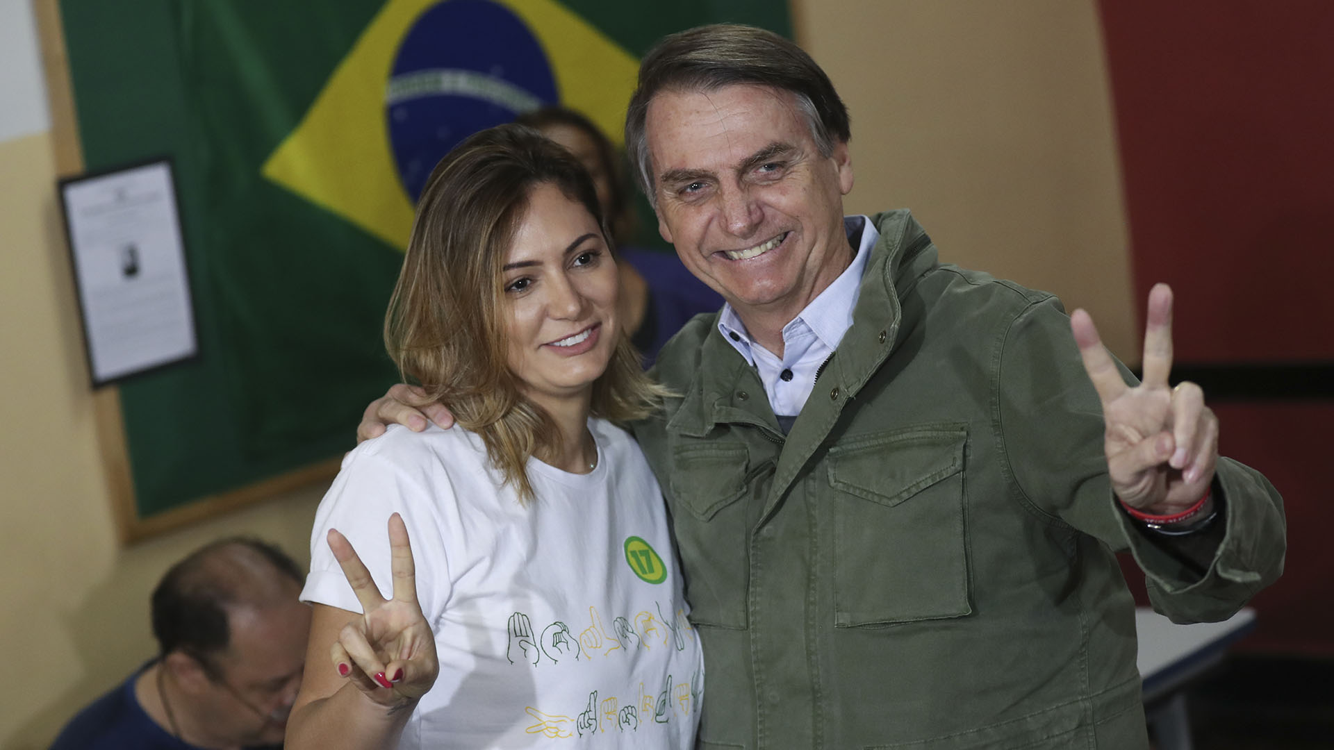 Jair y Michelle Bolsonaro (AFP)