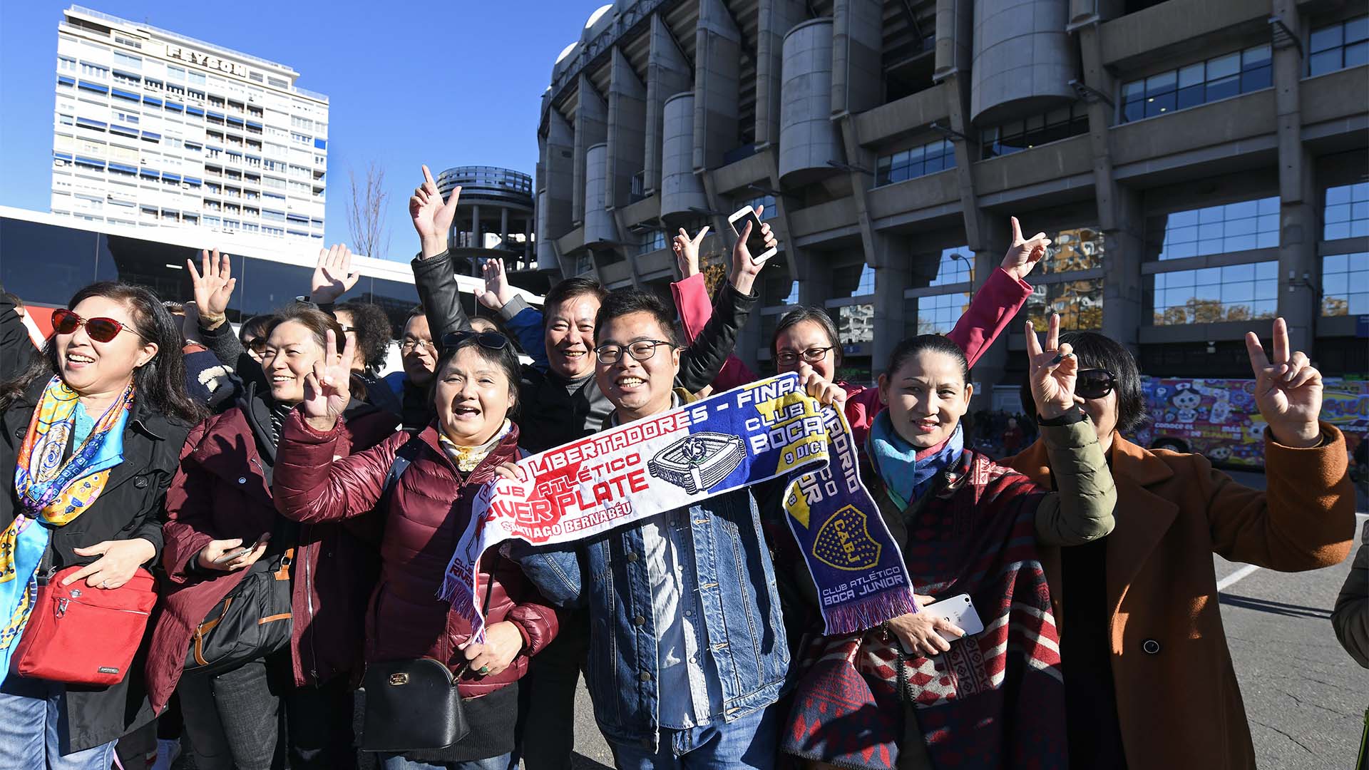 Para muchos extranjeros, el River-Boca en el Bernabéu es una oportunidad única de presenciar el clásico en una final como de esta Copa Libertadores.