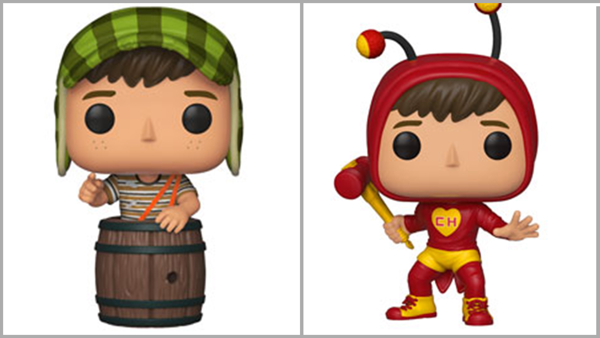 Figuras de Funko de “El Chavo del 8” y “El Chapulín colorado” (Foto: Especial)