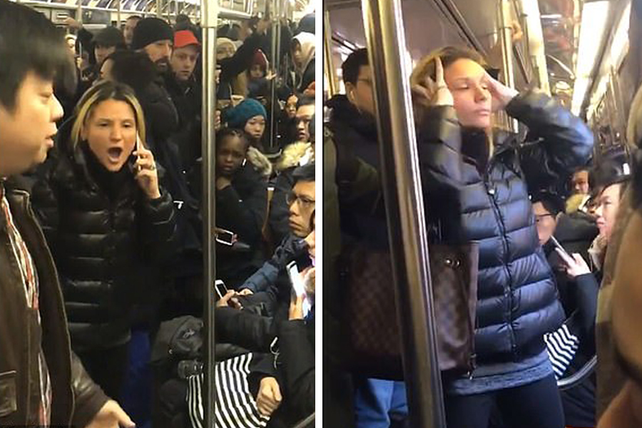 Anna Lushchinskaya agredió a una joven en el metro de Nueva York. (Foto: Facebook)