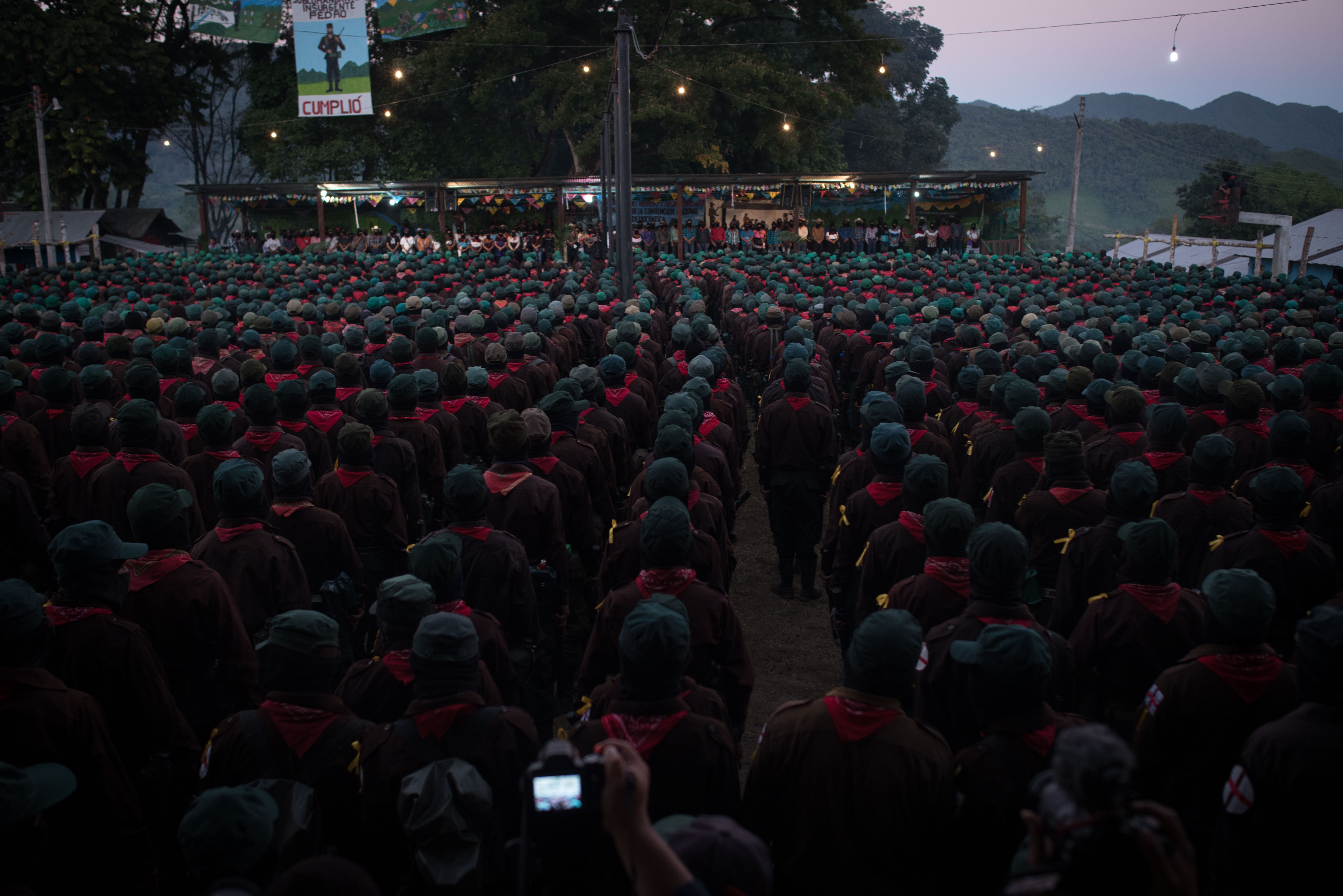 Desde el domingo las bases zapatistas se reúnen en La Realidad, Chiapas (Foto: Cuartoscuro)