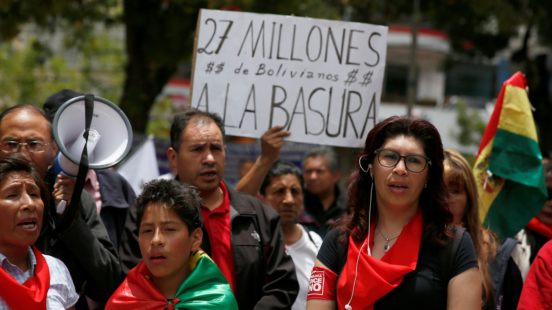 Un grupo de bolivianos se manifestó en contra de las elecciones primarias (REUTERS/David Mercado)