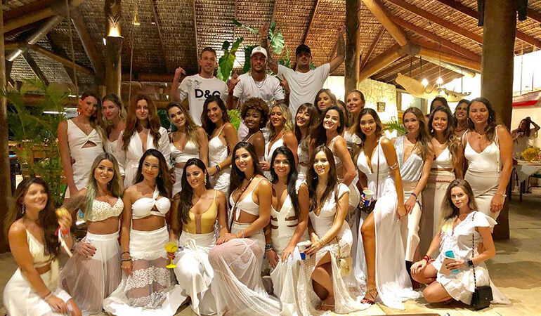 La exclusiva fiesta de fin año de Neymar en Brasil con 26 mujeres