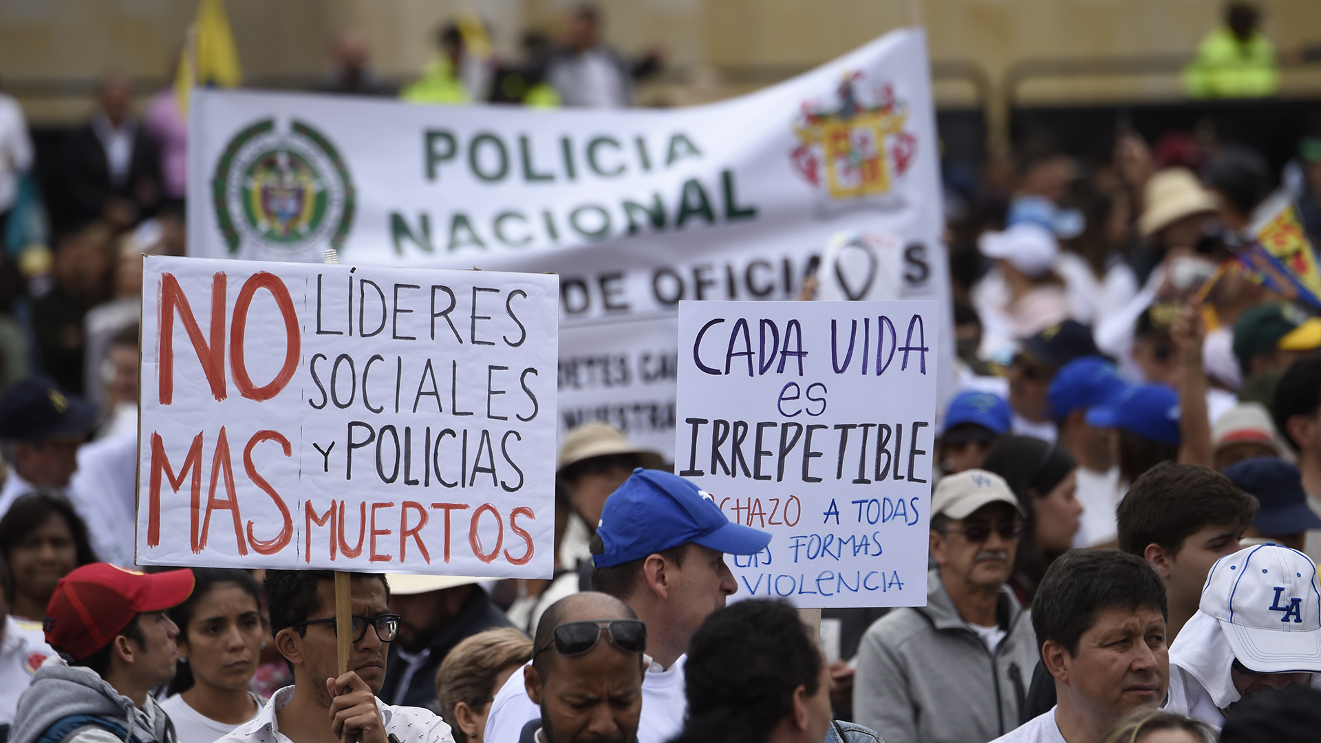 Los colombianos se movilizaron en diferentes puntos del país (Photo by JUAN BARRETO / AFP)