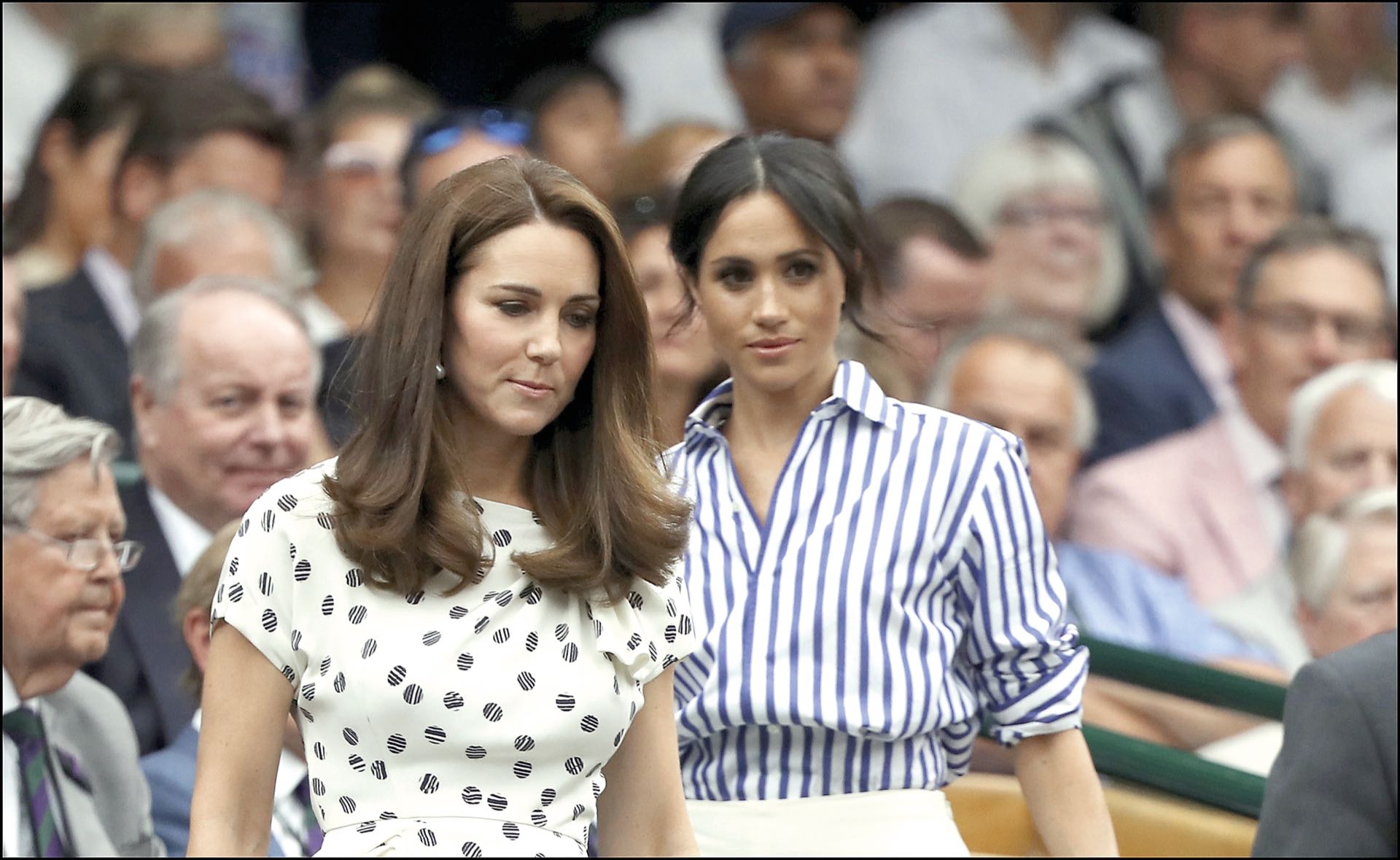 Las duquesas en un partido de tenis de Wimbledon el 14 de julio de 2018