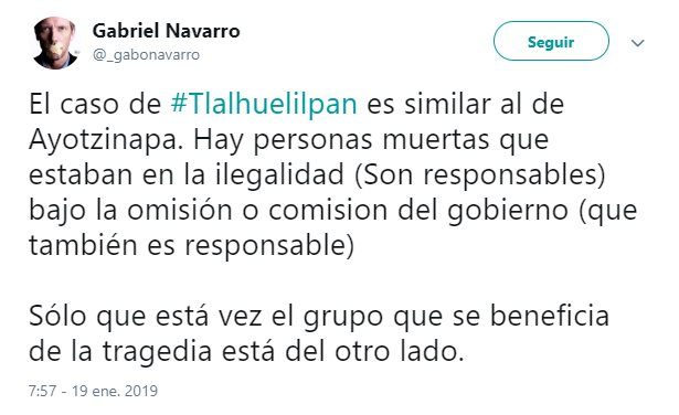 En Twitter surgieron críticas por la explosión tras el robo de combustible en Hidalgo (Captura de pantalla)