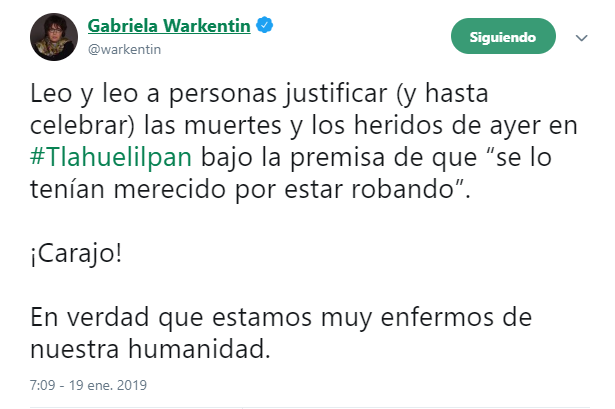 En Twitter también creció la indignación por aquellos que celebran el acto y culpan a las víctimas (Captura de pantalla)