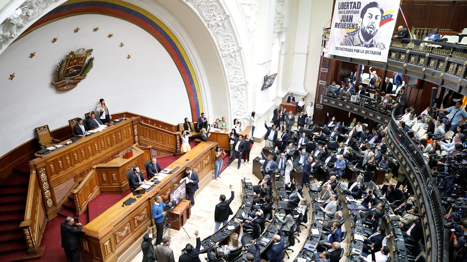 La Asamblea Nacional, con mayoría opositora y presidida por Juan Guaidó, declaró “usurpador de la Presidencia” a Nicolás Maduro el pasado 15 de enero (Reuters)